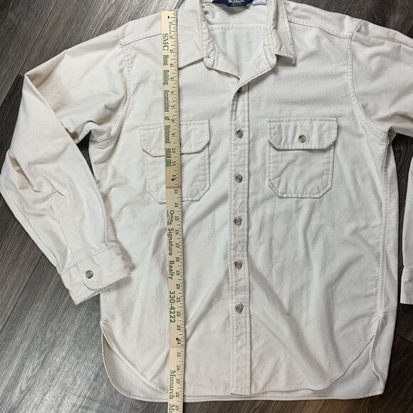Vintage Woolrich Chamois Button Up Shirt Size L Shacket Outdoor - Picture 3 of 6